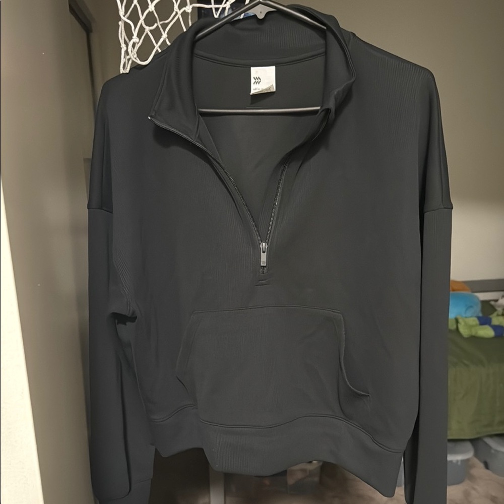 Women’s Black Half-Zip Sweater